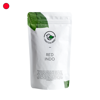 Envase de Kratom Indo rojo de Kratom Bird.